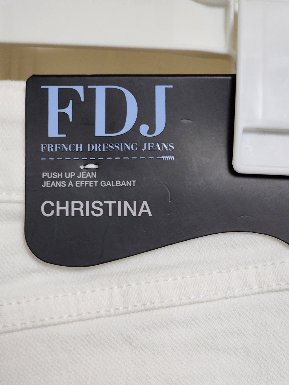 French Dressing Jeans FDJ Christina Wide Crop Ivory Size 12 MSRP $119 - Picture 7 of 14